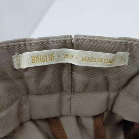 ブリリア BRIGLIA イタリア製 ノータックセンタープレスパンツ メンズ 48