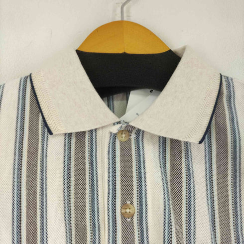 チャップス CHAPS ストライプ コットンポロシャツ メンズ JPN:M