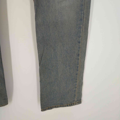 バーバリーブラックレーベル BURBERRY BLACK LABEL ボタンフライ ストレートデニムパンツ メンズ 73