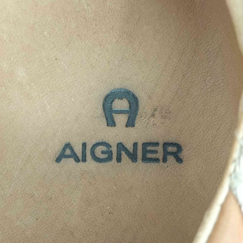 アイグナー AIGNER イタリア製 コンビレザー スニーカー レディース EUR:37