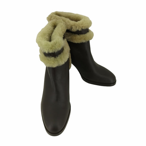 ヴェロニクブランキーノ Veronique Branquinho イタリア製 ムートン ショートブーツ レディース EUR:38