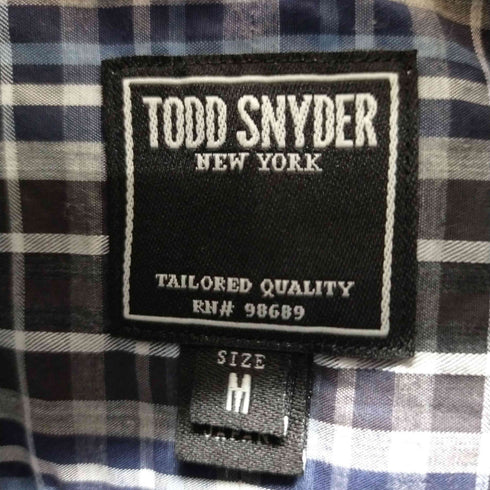 トッドスナイダー TODD SNYDER BDチェック長袖シャツ メンズ JPN:M
