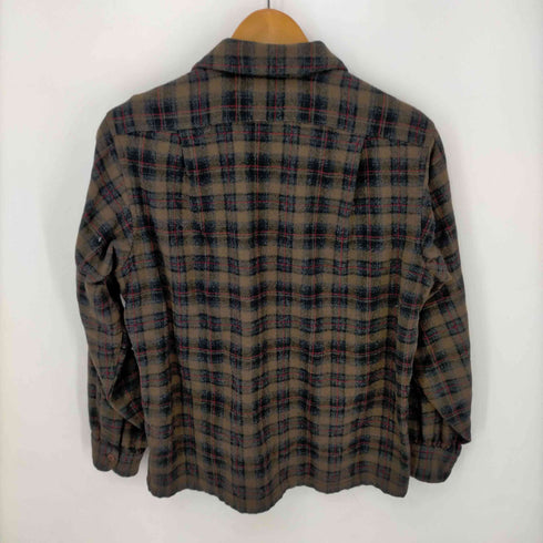 ペンドルトン PENDLETON 50S ウールチェックオープンカラーシャツ 両フラップポケット メンズ import:M