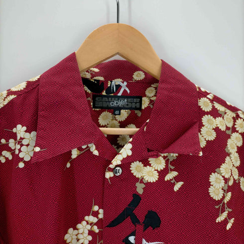 ゴルチエオムオブジェ GAULTIER HOMME objet 和柄 菊 オープンカラーシャツ メンズ JPN:48
