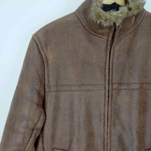 ラドメスメンズビギ Radmess MENS BIGI フェイクレザー裏ボアジャケット メンズ import:M