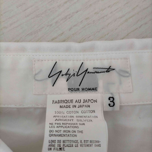 ヨウジヤマモトプールオム Yohji Yamamoto POUR HOMME 00AW ガラス装飾コットンシャツ メンズ JPN:3