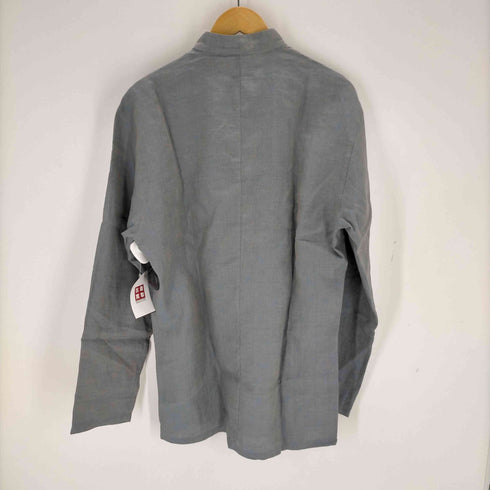 アルマーニコレツィオーニ ARMANI COLLEZIONI OLD 比翼バンドカラーリネンシャツ メンズ EUR:48