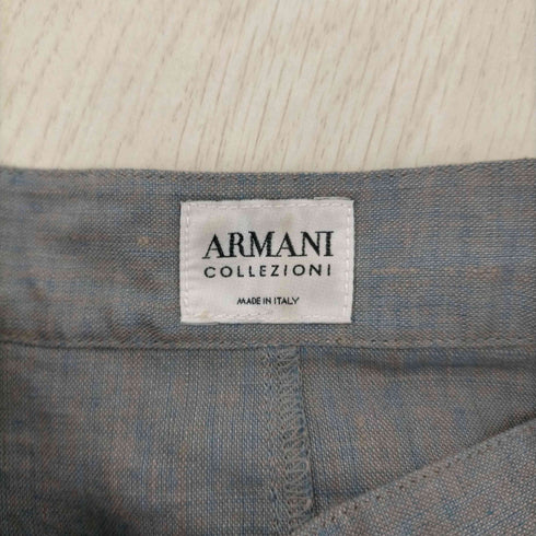 アルマーニコレツィオーニ ARMANI COLLEZIONI OLD 比翼バンドカラーリネンシャツ メンズ EUR:48