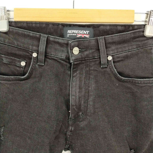 リプレゼント REPRESENT DISTRESSED DENIM ブラック メンズ 28