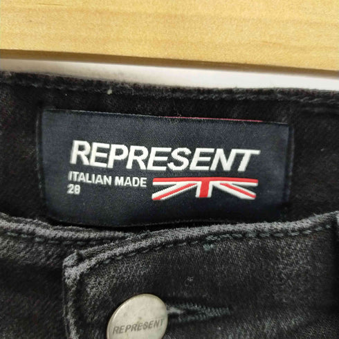リプレゼント REPRESENT DISTRESSED DENIM ブラック メンズ 28