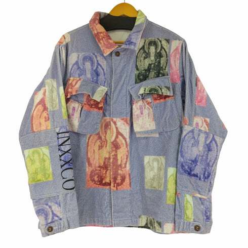 インクス INXX バックロゴ フラップポケット フラワーパターン パイルシャツ メンズ import:XS