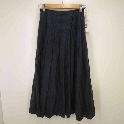 マックスマーラ MAX MARA Linen Pleated Wrap Skirt レディース 36
