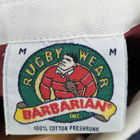 バーバリアン BARBARIAN カナダ製 ロングスリーブ ボーダーラガーシャツ メンズ import:M