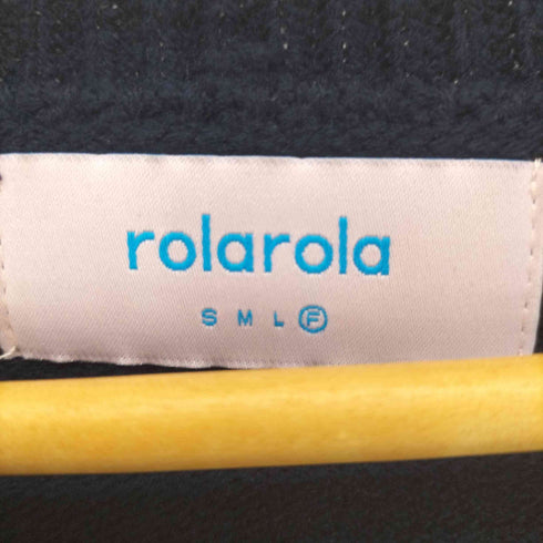 ROLAROLA ワンポイントロゴ ニットカーディガン レディース FREE