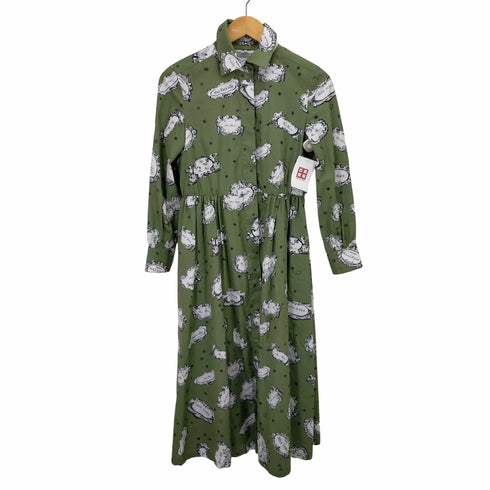 マックスマーラ MAX MARA Cotton Plaque Print Midi Dress レディース 34