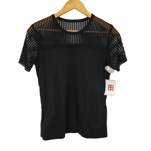 イッセイミヤケ ISSEY MIYAKE ショートスリーブシアーブラウス レディース 2