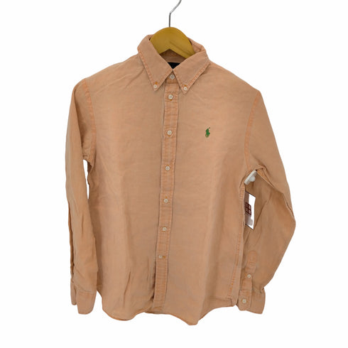 ラルフローレン RALPH LAUREN 現行タグ スモールポニー刺繍リネンBDシャツ メンズ import:S