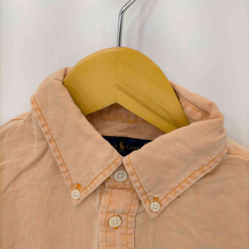 ラルフローレン RALPH LAUREN 現行タグ スモールポニー刺繍リネンBDシャツ メンズ import:S