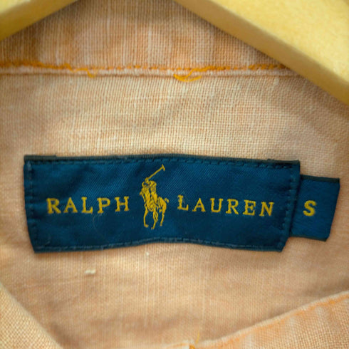 ラルフローレン RALPH LAUREN 現行タグ スモールポニー刺繍リネンBDシャツ メンズ import:S