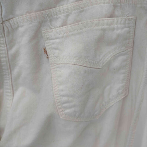 リーバイス Levis 80S 81年製 42ロケットTALON MOVIN ON ジップフライ生成りパンツ メンズ W36