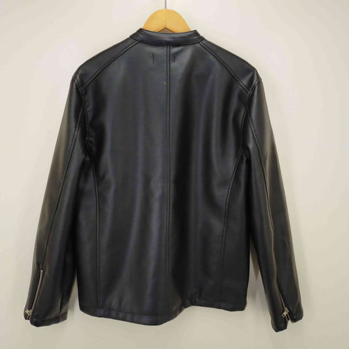 セマンティックデザイン semanticdesign ジップアップ フェイクレザー ジャケット メンズ import:XL