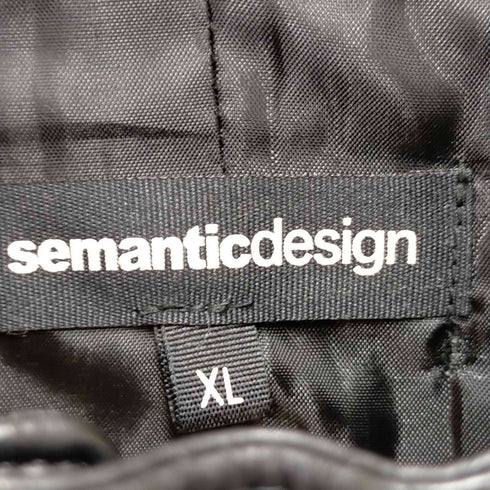 セマンティックデザイン semanticdesign ジップアップ フェイクレザー ジャケット メンズ import:XL