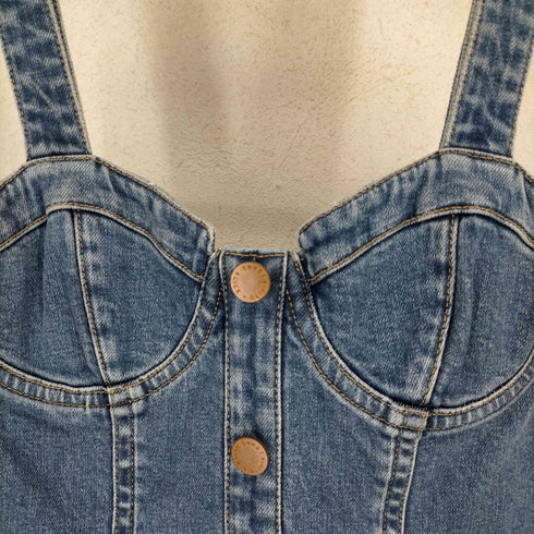 アリスオリビア alice + olivia Janessa shirred denim mini dress レディース FREE