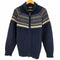 エディーバウアー Eddie Bauer ダブルジップノルディック柄 ショールカラーウールジップアップニット メンズ import:M