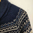 エディーバウアー Eddie Bauer ダブルジップノルディック柄 ショールカラーウールジップアップニット メンズ import:M
