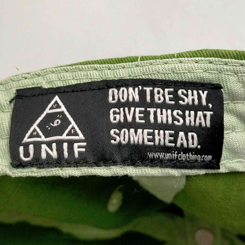 ユニフ UNIF アボカド 刺繍 6パネル キャップ レディース