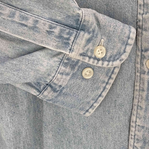チャップスラルフローレン CHAPS RALPH LAUREN 80S ボタンダウン デニム 長袖シャツ メンズ import:L