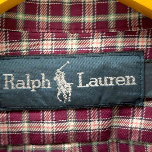 ラルフローレン RALPH LAUREN ポニー刺繍 ボタンダウン チェック柄 長袖シャツ メンズ import:S
