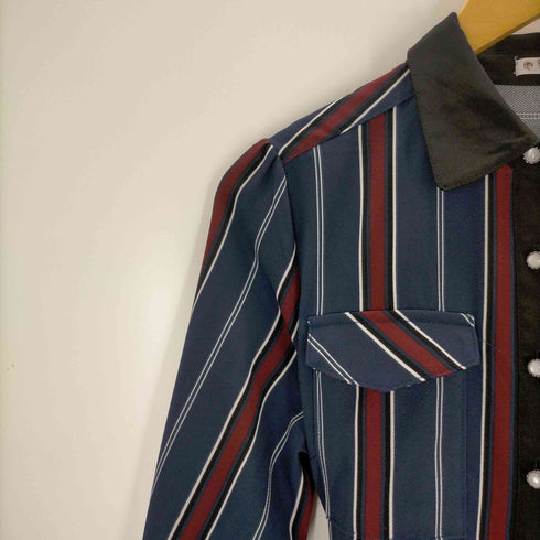 アクシーズファム axes femme レース切替 シャツワンピース レディース JPN:M