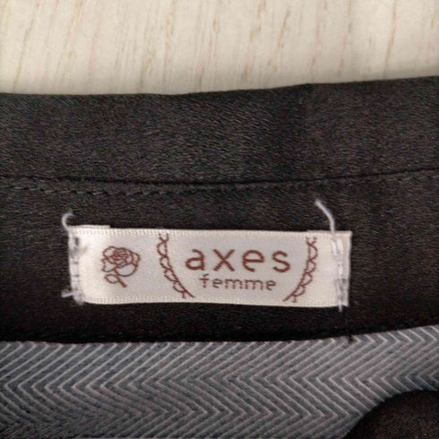 アクシーズファム axes femme レース切替 シャツワンピース レディース JPN:M