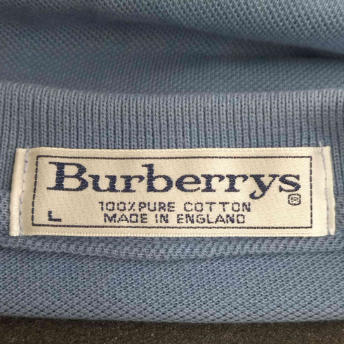バーバリーズ BURBERRYS 90s MADE IN ENGLAND フロントワッペン ポロシャツ メンズ import:L