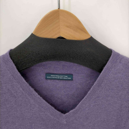 ポロバイラルフローレン Polo by RALPH LAUREN PIMA COTTON ポニー刺繍Vネックニット メンズ