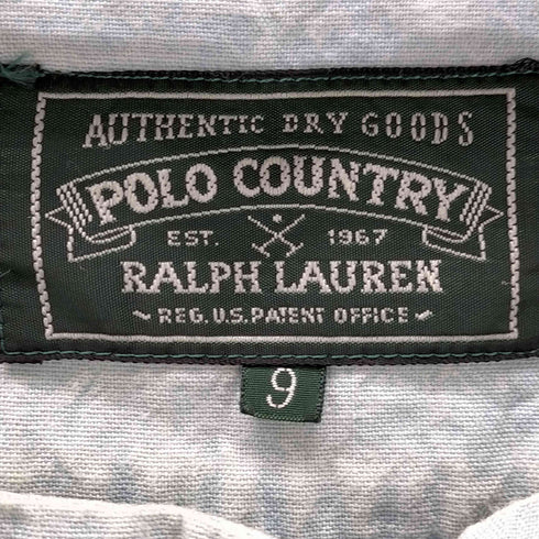 ポロカントリーラルフローレン POLO COUNTRY RALPH LAUREN ノースリーブ シャンブレー シャツワンピース レディース 9
