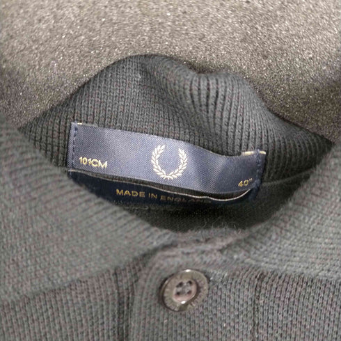 フレッドペリー FRED PERRY イングランド製 月桂樹刺しゅう 鹿の子ポロシャツ メンズ 40