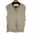 cardo fabrica HAND KNIT ケーブルVネックベスト サイドスリット レディース FREE