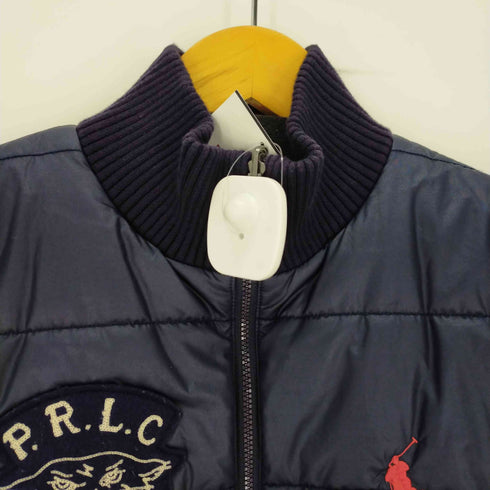 ポロバイラルフローレン Polo by RALPH LAUREN リバーシブル ニット切替中綿ジャケット ポニー刺繍 タイガーワッペン レディース