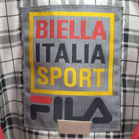 フィラ FILA 90s BIELLA ITALIA SPORT バイカラー フーデット ジップアップジャケット メンズ 155~160