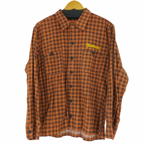 テンダーロイン TENDERLOIN 初期 T-20RG フロントロゴ刺繍 ダブルポケット チェックネルシャツ DURABLE PRESS メンズ JPN:M