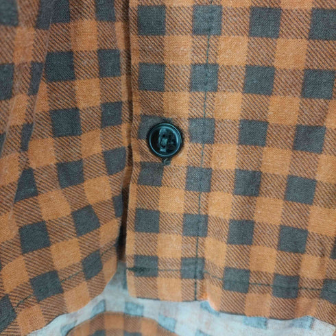テンダーロイン TENDERLOIN 初期 T-20RG フロントロゴ刺繍 ダブルポケット チェックネルシャツ DURABLE PRESS メンズ JPN:M