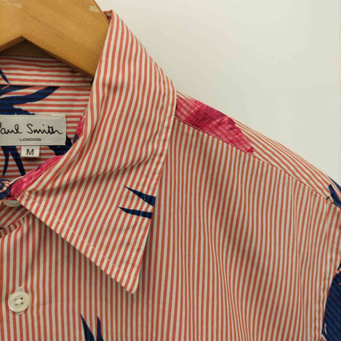 ポールスミス Paul Smith アロハ柄 ストライプ半袖シャツ ボックスシルエット メンズ import:M