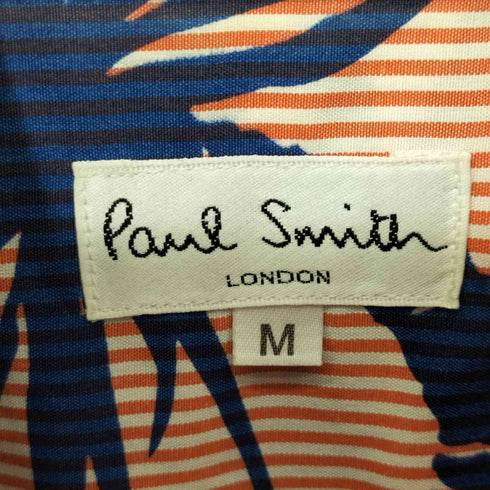ポールスミス Paul Smith アロハ柄 ストライプ半袖シャツ ボックスシルエット メンズ import:M