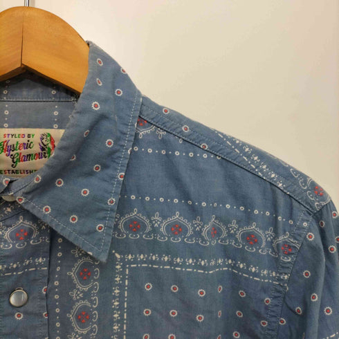 ヒステリックグラマー HYSTERIC GLAMOUR バンダナ柄 ウエスタンシャツ メンズ JPN:L