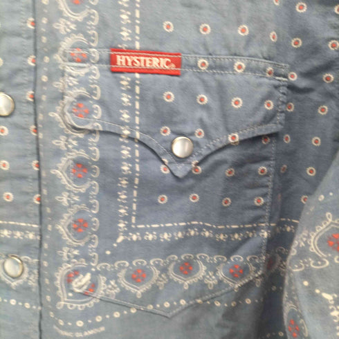 ヒステリックグラマー HYSTERIC GLAMOUR バンダナ柄 ウエスタンシャツ メンズ JPN:L