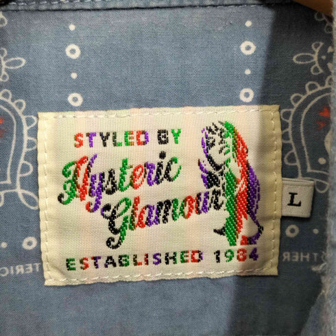 ヒステリックグラマー HYSTERIC GLAMOUR バンダナ柄 ウエスタンシャツ メンズ JPN:L