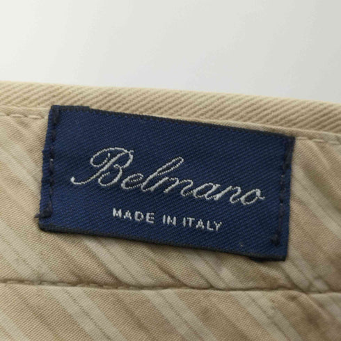 ベルマーノ Belmano イタリア製 ヘリンボーン生地 スラックスパンツ メンズ EUR:50