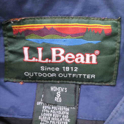 エルエルビーン L.L.Bean 90s フード付き ドローコード フルジップ マウンテン パーカー ナイロン ジャケット レディース import:S